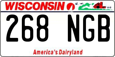 WI license plate 268NGB