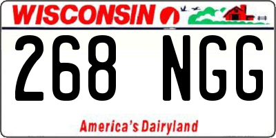 WI license plate 268NGG