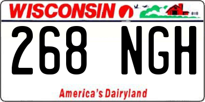 WI license plate 268NGH