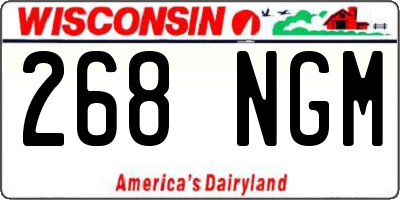 WI license plate 268NGM