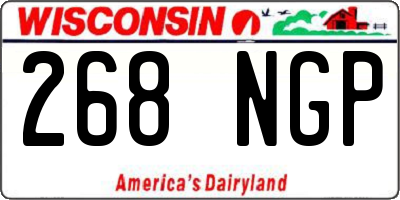 WI license plate 268NGP