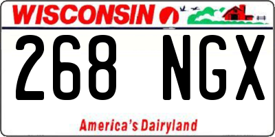 WI license plate 268NGX