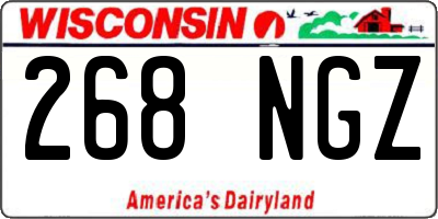 WI license plate 268NGZ