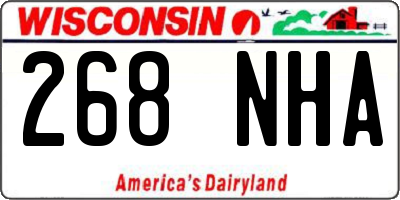 WI license plate 268NHA
