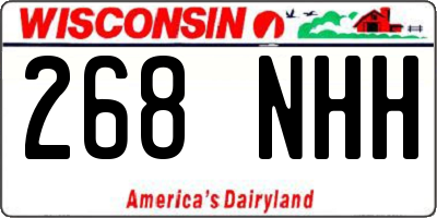 WI license plate 268NHH