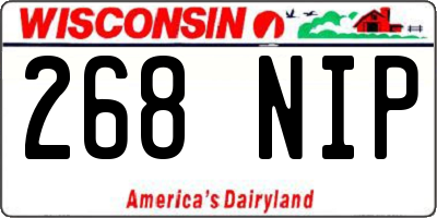 WI license plate 268NIP
