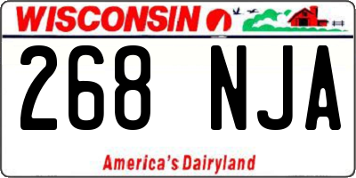 WI license plate 268NJA