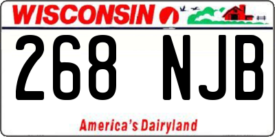 WI license plate 268NJB