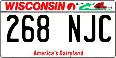 WI license plate 268NJC