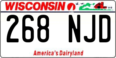 WI license plate 268NJD