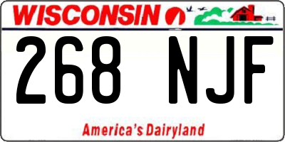 WI license plate 268NJF