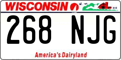 WI license plate 268NJG