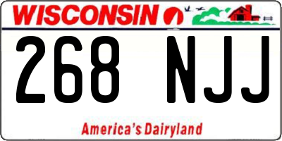 WI license plate 268NJJ