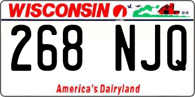 WI license plate 268NJQ