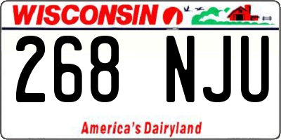 WI license plate 268NJU