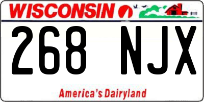 WI license plate 268NJX