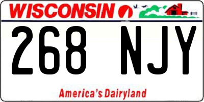 WI license plate 268NJY