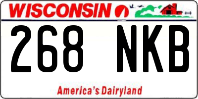 WI license plate 268NKB
