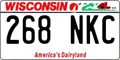WI license plate 268NKC