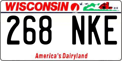 WI license plate 268NKE