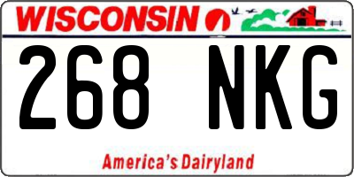 WI license plate 268NKG