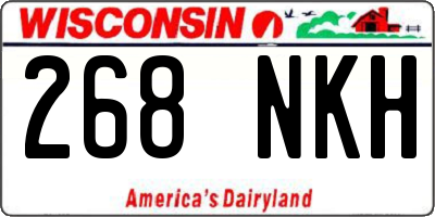 WI license plate 268NKH