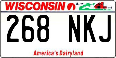 WI license plate 268NKJ