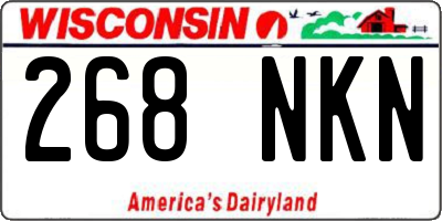 WI license plate 268NKN