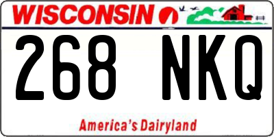 WI license plate 268NKQ