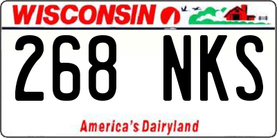 WI license plate 268NKS
