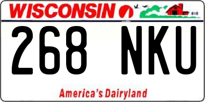 WI license plate 268NKU