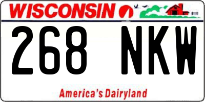 WI license plate 268NKW