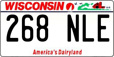 WI license plate 268NLE