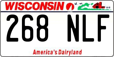 WI license plate 268NLF