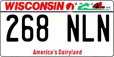 WI license plate 268NLN