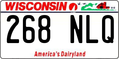 WI license plate 268NLQ