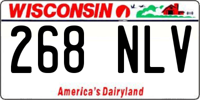 WI license plate 268NLV