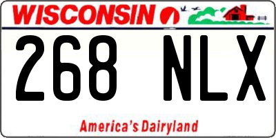 WI license plate 268NLX