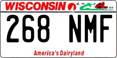 WI license plate 268NMF