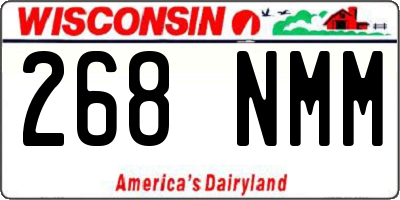 WI license plate 268NMM