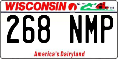 WI license plate 268NMP