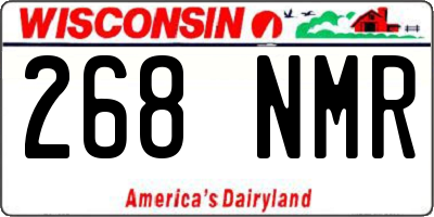 WI license plate 268NMR