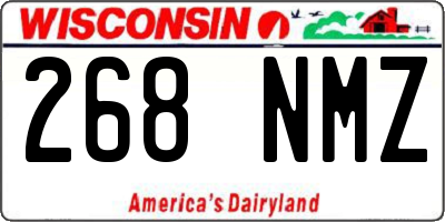WI license plate 268NMZ