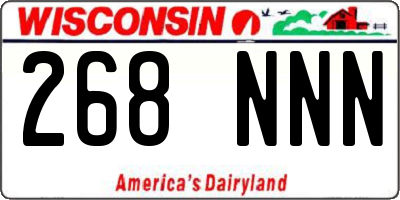 WI license plate 268NNN