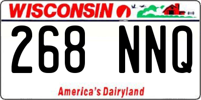 WI license plate 268NNQ