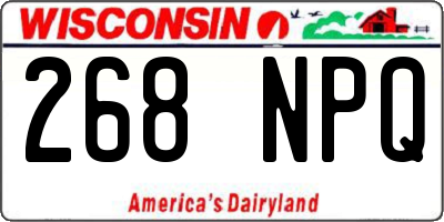 WI license plate 268NPQ