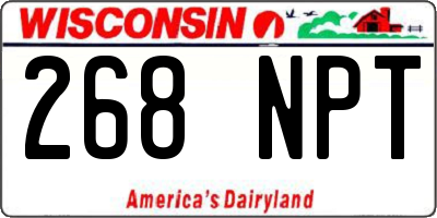 WI license plate 268NPT