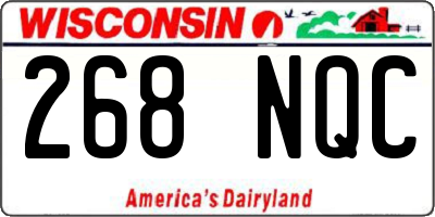 WI license plate 268NQC
