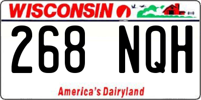 WI license plate 268NQH