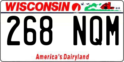 WI license plate 268NQM